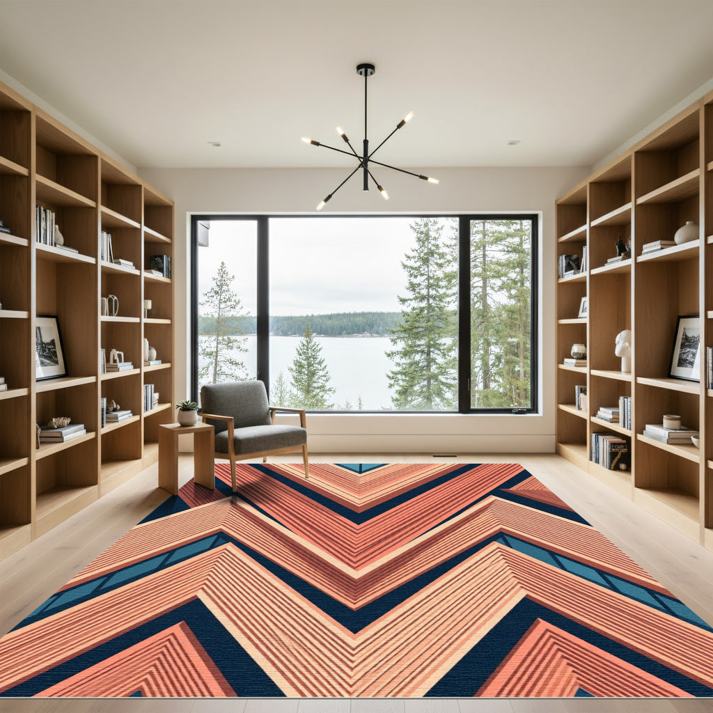Coral Ridge Chevron Abstract Rug
