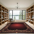 Ornate Royal Crimson Gold Border Rug