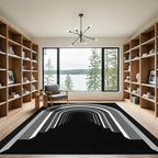 Monochromatic Infinity Tunnel Archway Abstract Rug