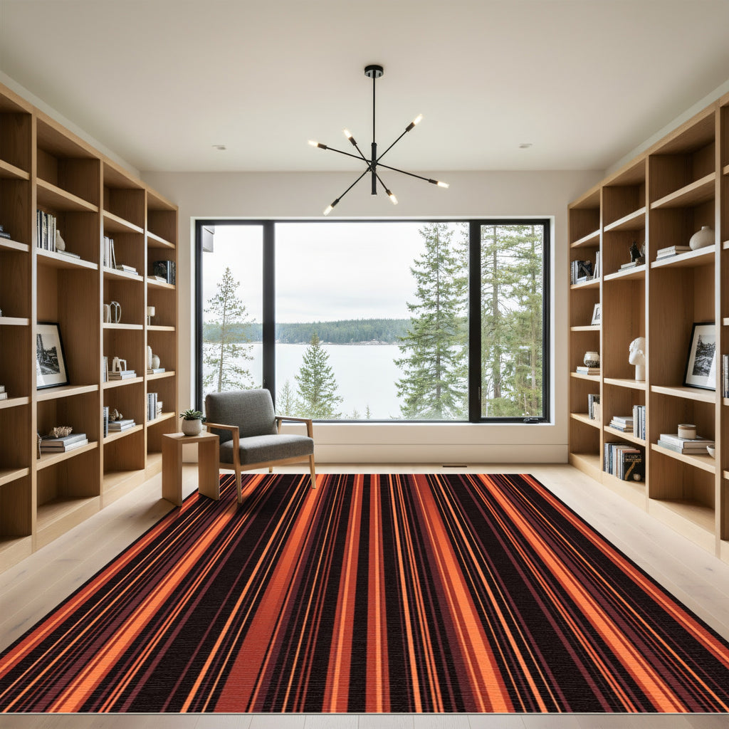 Warm Tones Vertical Stripe Appeal Rug