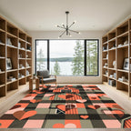 Red Barn Heart Buffalo Plaid Rug