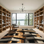 Modern Concrete Brutalist Block Rug
