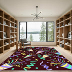 Fun Confetti Popper Party Pattern Rug