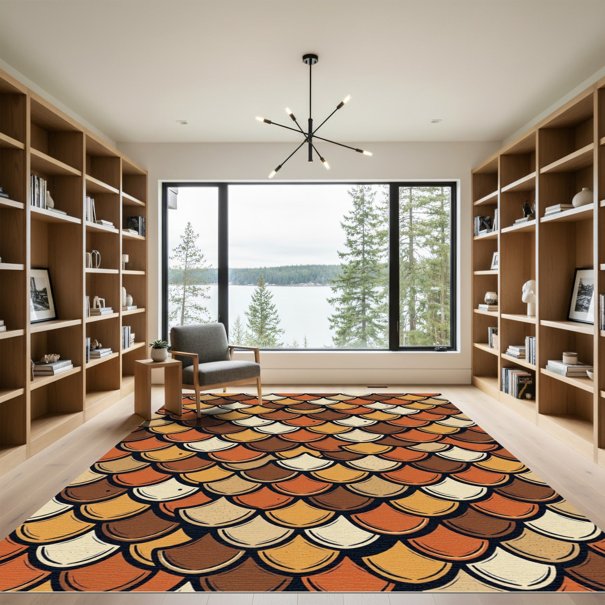 Autumn Scale Pattern Rug