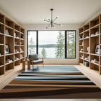 Minimalist Abstract Earth Tone Landscape Rug