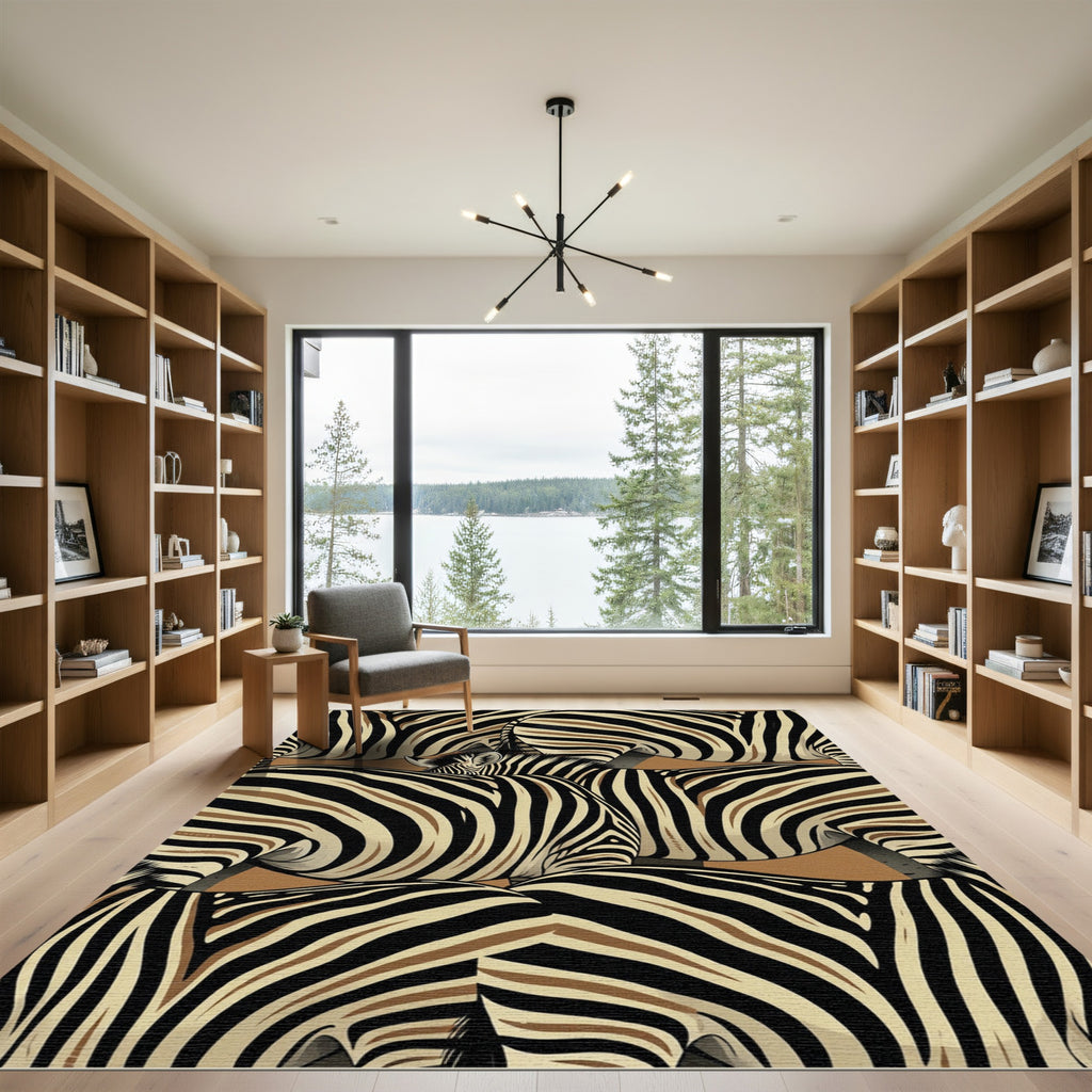Zebra Stripe Herd Overlay Rug