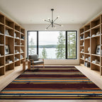 Rustic Multi Stripe Textured Rug