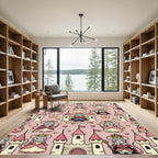 Whimsical Royal Mice and Castle Wallpaper Rug