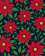 Crimson Floral Vine Navy Backyard Accent Rug
