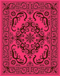Fuchsia Swirl Floral Baroque Rug