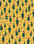 Green Children And Stars Rug