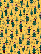 Green Children And Stars Rug