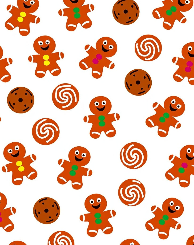 Gingerbread Cookie Swirl Holiday Repeat Rug