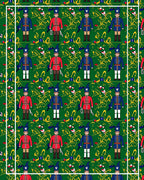 Military Figures Green Foliage Rug