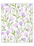 Pastel Lavender Floral Vine Accents Rug