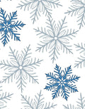 Winter Blue Snowflake Repeating Image Rug