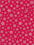 Festive Red Snowflake Medley Rug