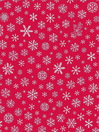 Festive Red Snowflake Medley Rug
