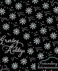 Winter Snowflake Whimsical Black Rug