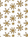 Golden Snowflake Glitter Whimsical Snowfall Rug