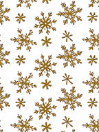 Golden Snowflake Glitter Whimsical Snowfall Rug