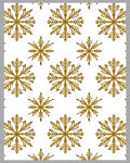 Golden Glitter Snowflake Medley Rug