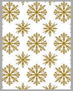 Golden Glitter Snowflake Medley Rug