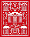 Red Holiday Village Candy Cane Swirl Rug