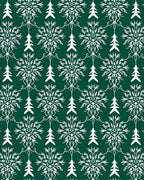 Emerald White Medieval Floral Swirls Rug