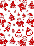 Jolly red christmas santas and trees Rug