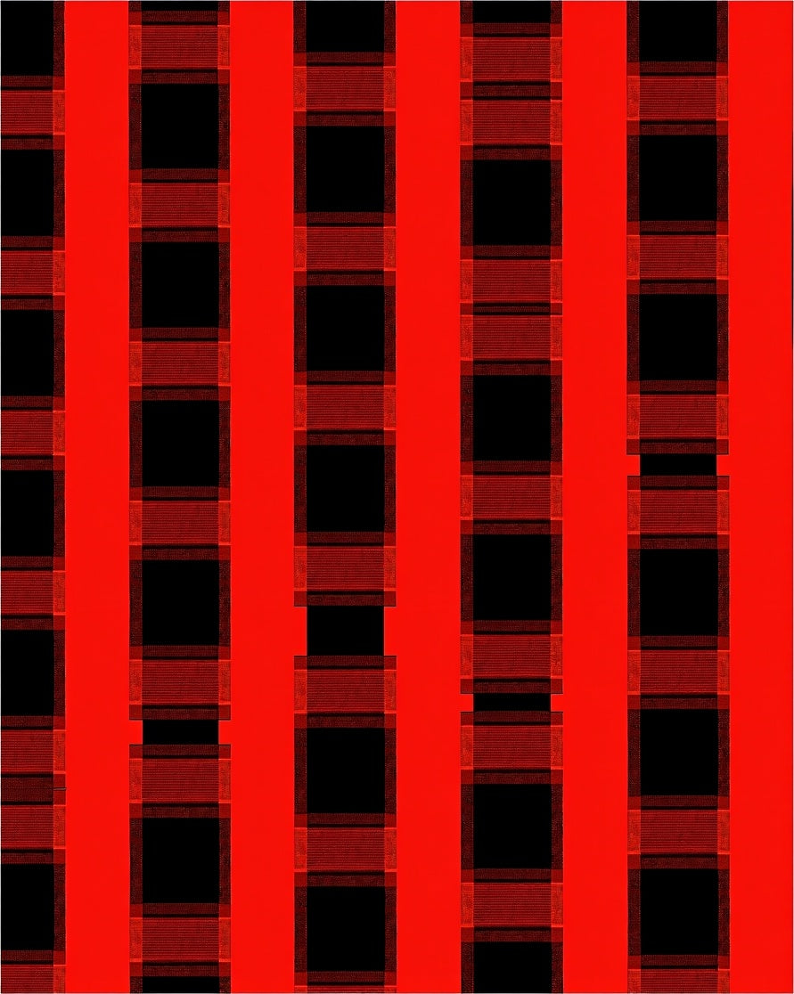 Classic Red Plaid Check Rug
