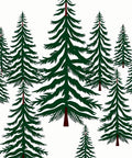 Evergreen Forest Silhouette Trees Rug