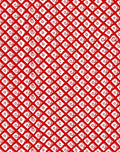 Red White Diamond Swirl Grid Rug