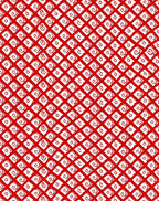 Red White Diamond Swirl Grid Rug