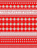 Red White Holiday Village Stripes Rug