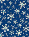 Midnight Blue Winter Snowflake Scatter Rug