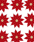 Crimson Poinsettia Blooms Repeating Rug