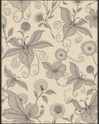 Whimsical Butterfly Garden Floral Arrangement Rug