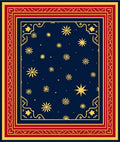 Midnight Blue Starry Field Rug