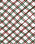 Crimson Green Diagonal Crossing Shapes Rug