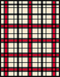 Classic Red Black Plaid Checkered Rug