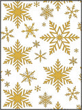Golden Snowflake Scatter Holiday Rug