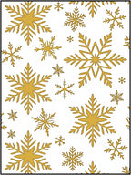Golden Snowflake Scatter Holiday Rug