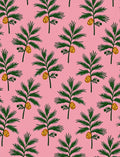 Tropical Green Palm Fern Citrus Rug