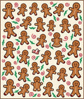Happy Gingerbread Man Christmas Garland Rug