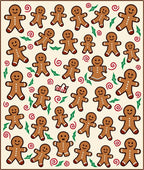 Happy Gingerbread Man Christmas Garland Rug