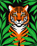 Vibrant Tiger Tropical Greenery Rug