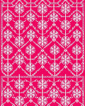 Bright Pink Snowflake Lattice Rug