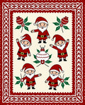 Whimsical Santa Claus Festive Holiday Rug