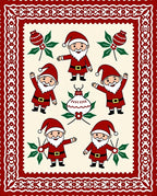Whimsical Santa Claus Festive Holiday Rug